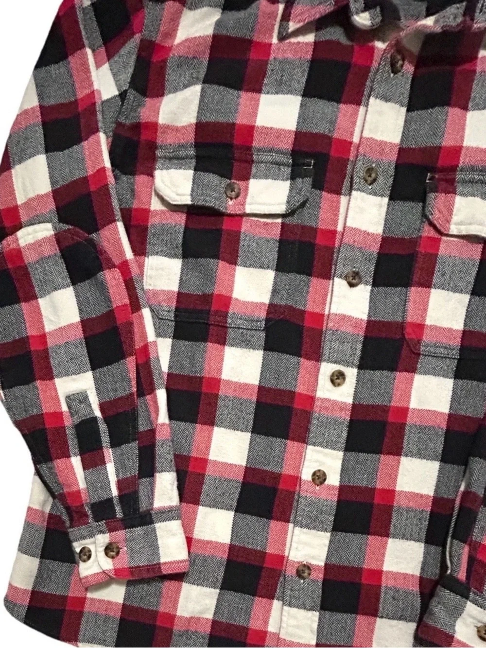 VTG Woolrich Men’s Classic Flannel Buffalo Plaid 100% Cotton Shirt L - Picture 4 of 11